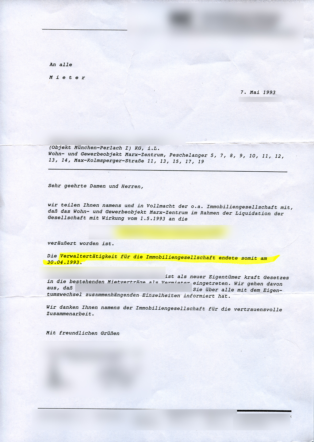 historisches dokument